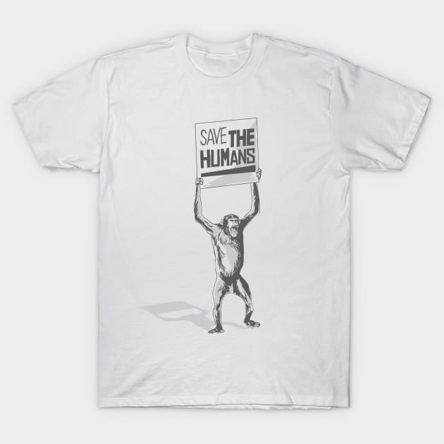 Save the humans T-Shirt by primate